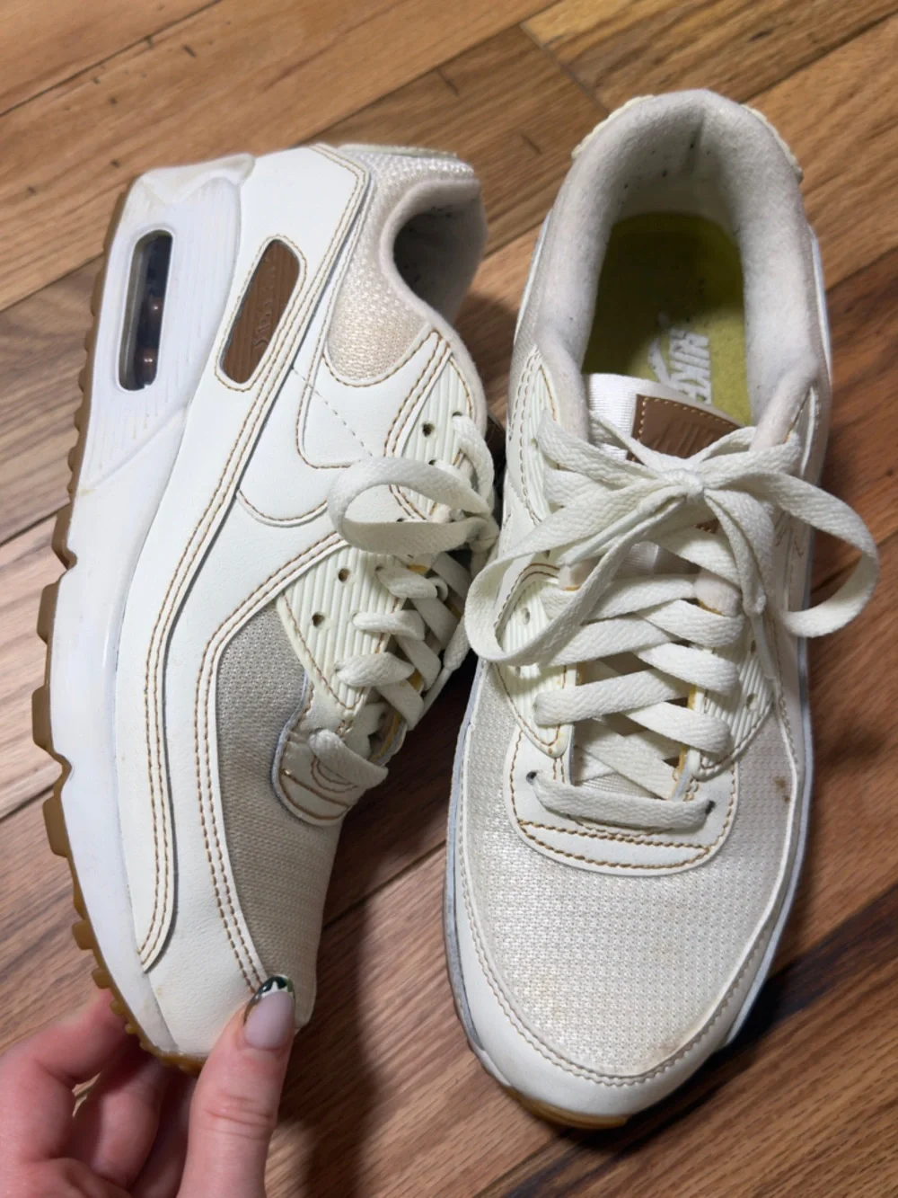 Cream/Off-White Classic Low-Top Sneakers - Picture 2 of 5